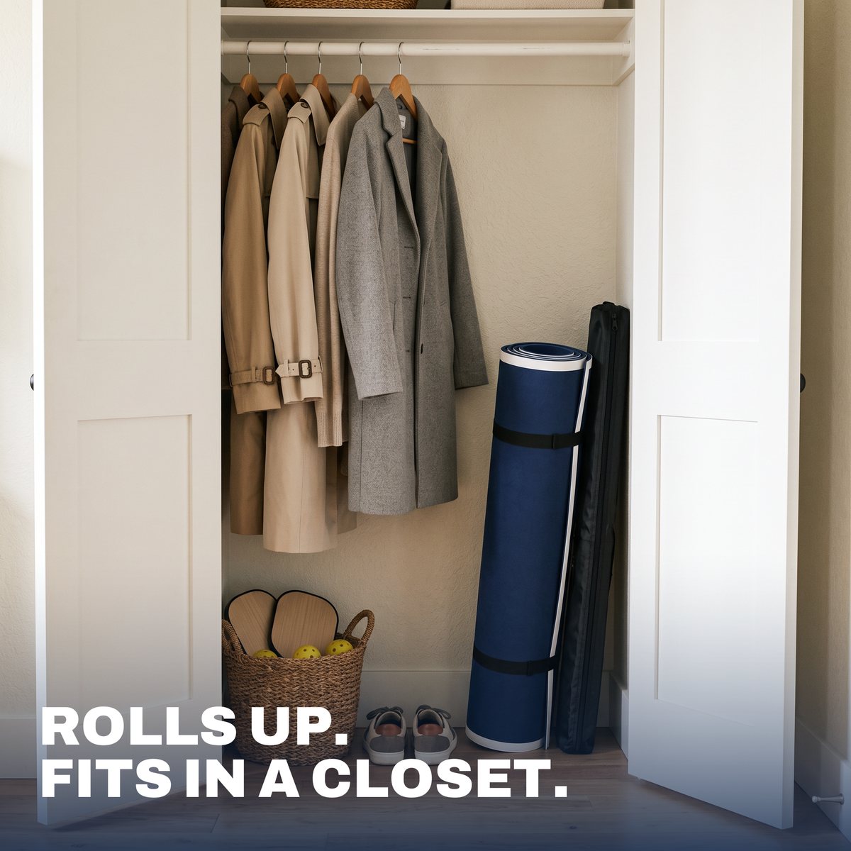 The court rolled up in a closet